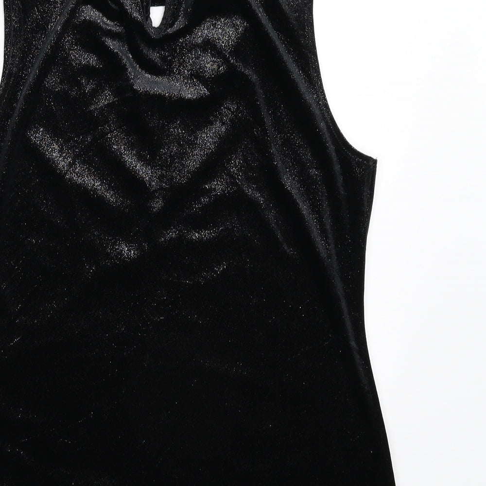 Paraphrase Womens Black Basic Tank Size L