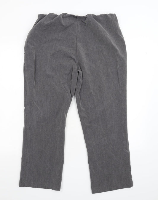 Womens UK Size 14 Vida Vi Regular Fit Grey Trousers