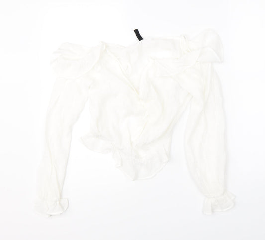 Womens UK Size 10 Divided White Basic Blouse