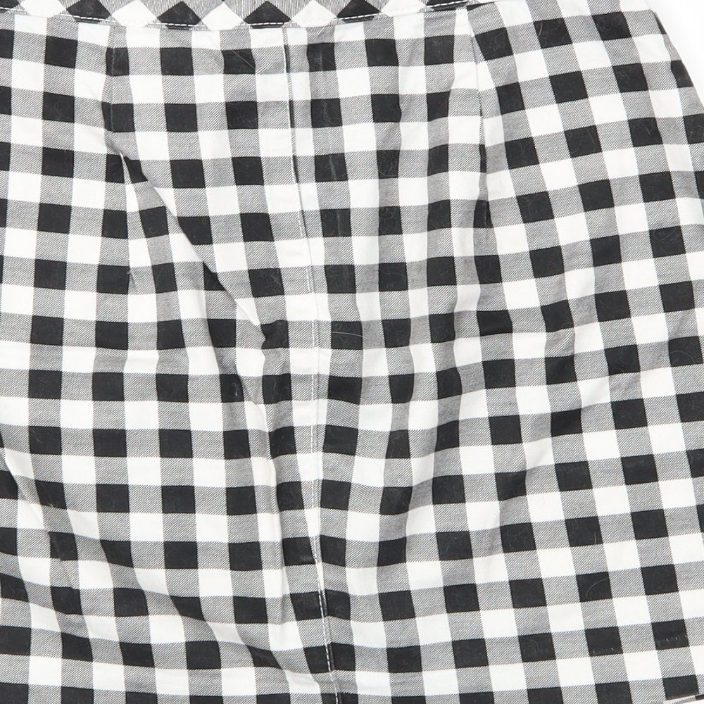 H&M Womens Multicoloured Check A-Line Size 10