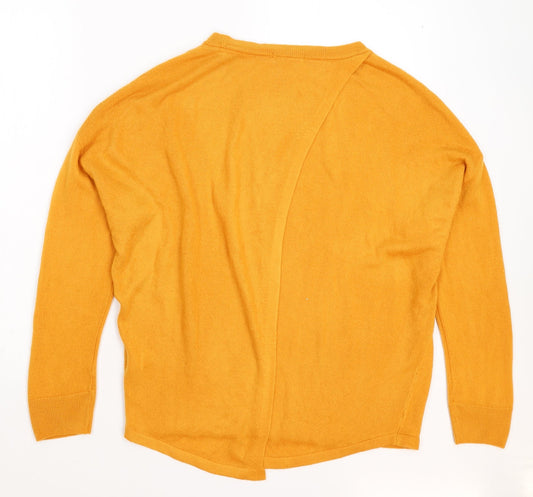 TU Womens Yellow Knit Pullover Jumper Size 12