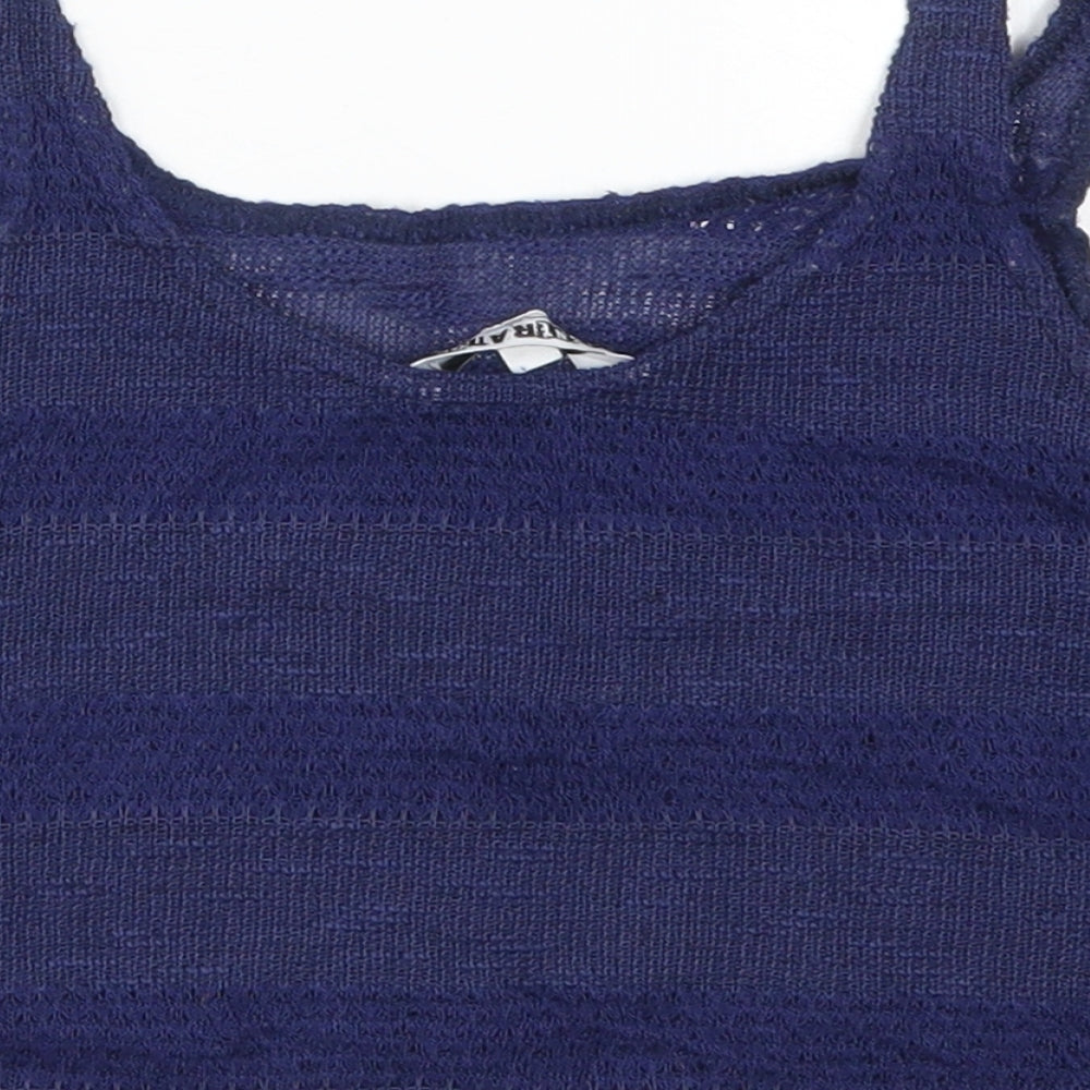 New Look Girls Blue Striped Cropped Tank Size 9 Years