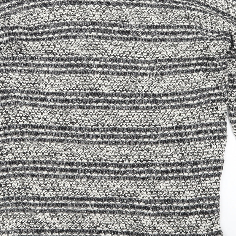 Dorothy Perkins Womens Grey Striped Pullover Jumper Size 16