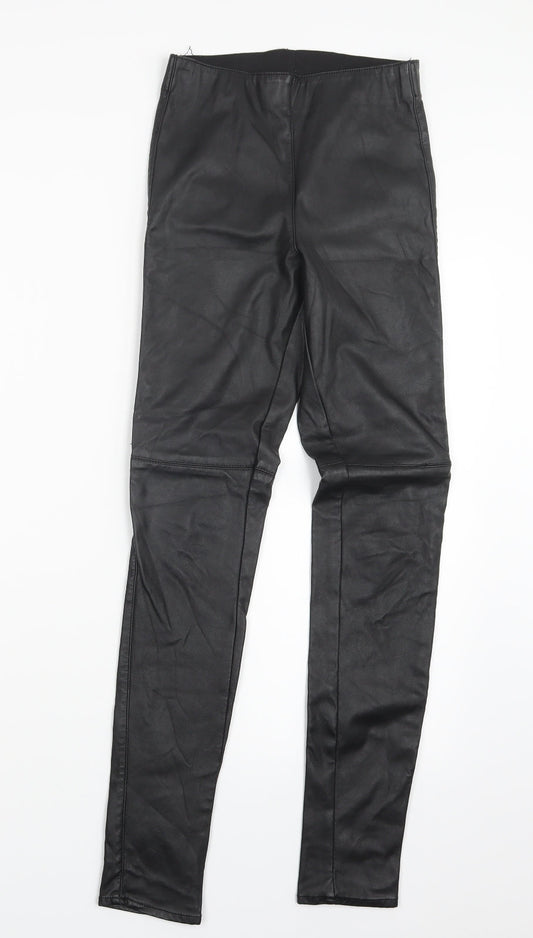 Womens UK Size 4 Divided by H&M Regular Fit Black Trousers