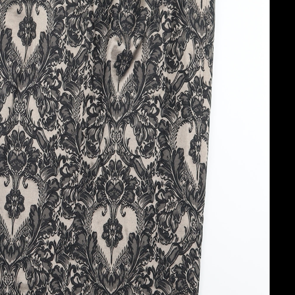 Marks and Spencer Womens Black Geometric Straight & Pencil Skirt Size 8