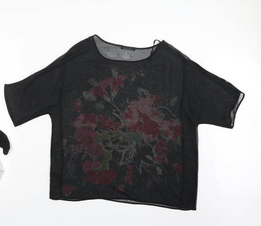 George Womens Black Basic Blouse Size 12