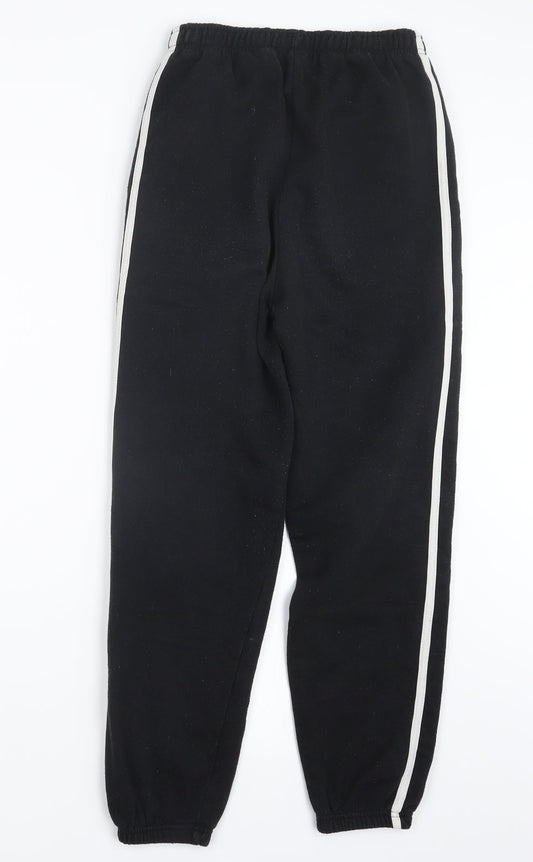 Womens UK Size 8 Boohoo Regular Fit Jogger Black Trousers