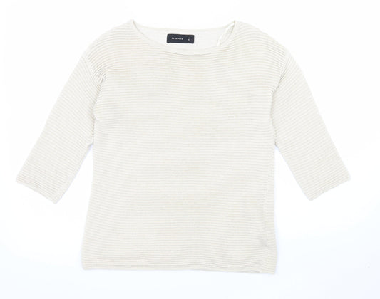 Womens UK Size S RESERVED Beige Pullover Jumper