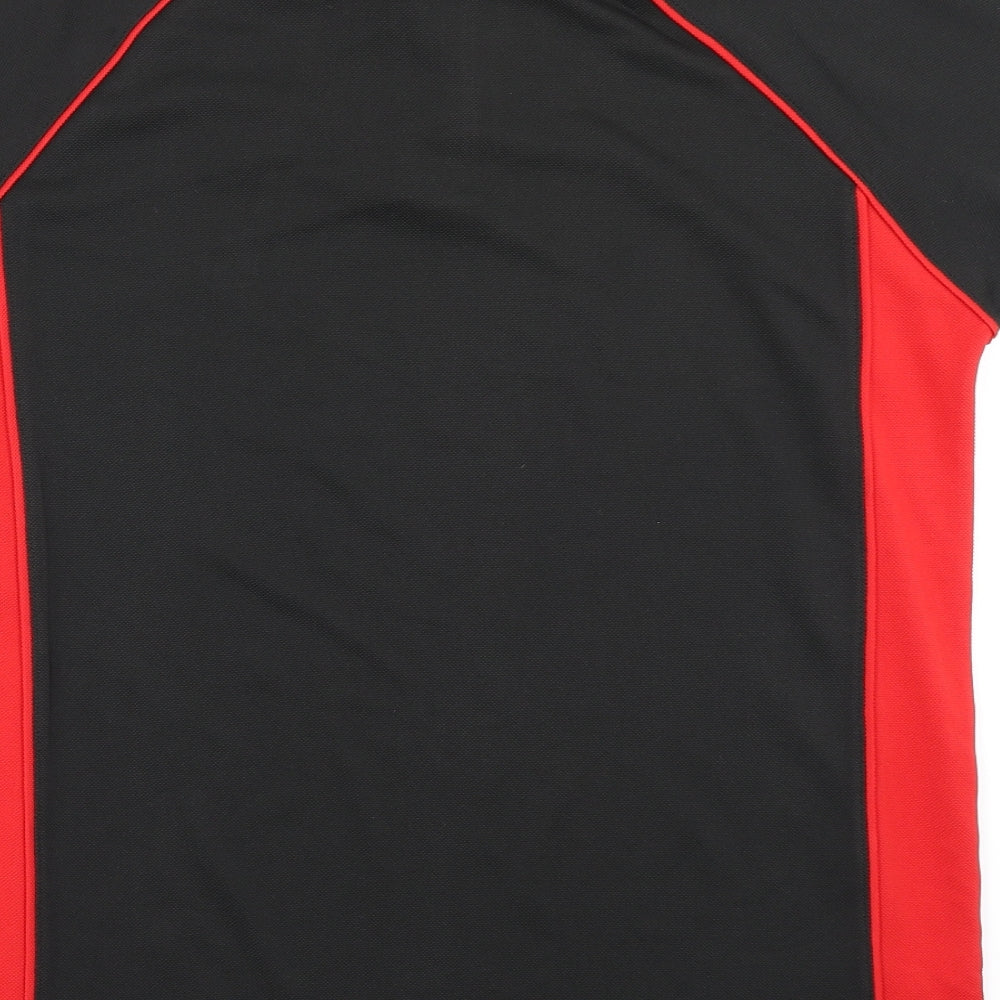 Finden Hales Mens Black Colourblock Polo Size S