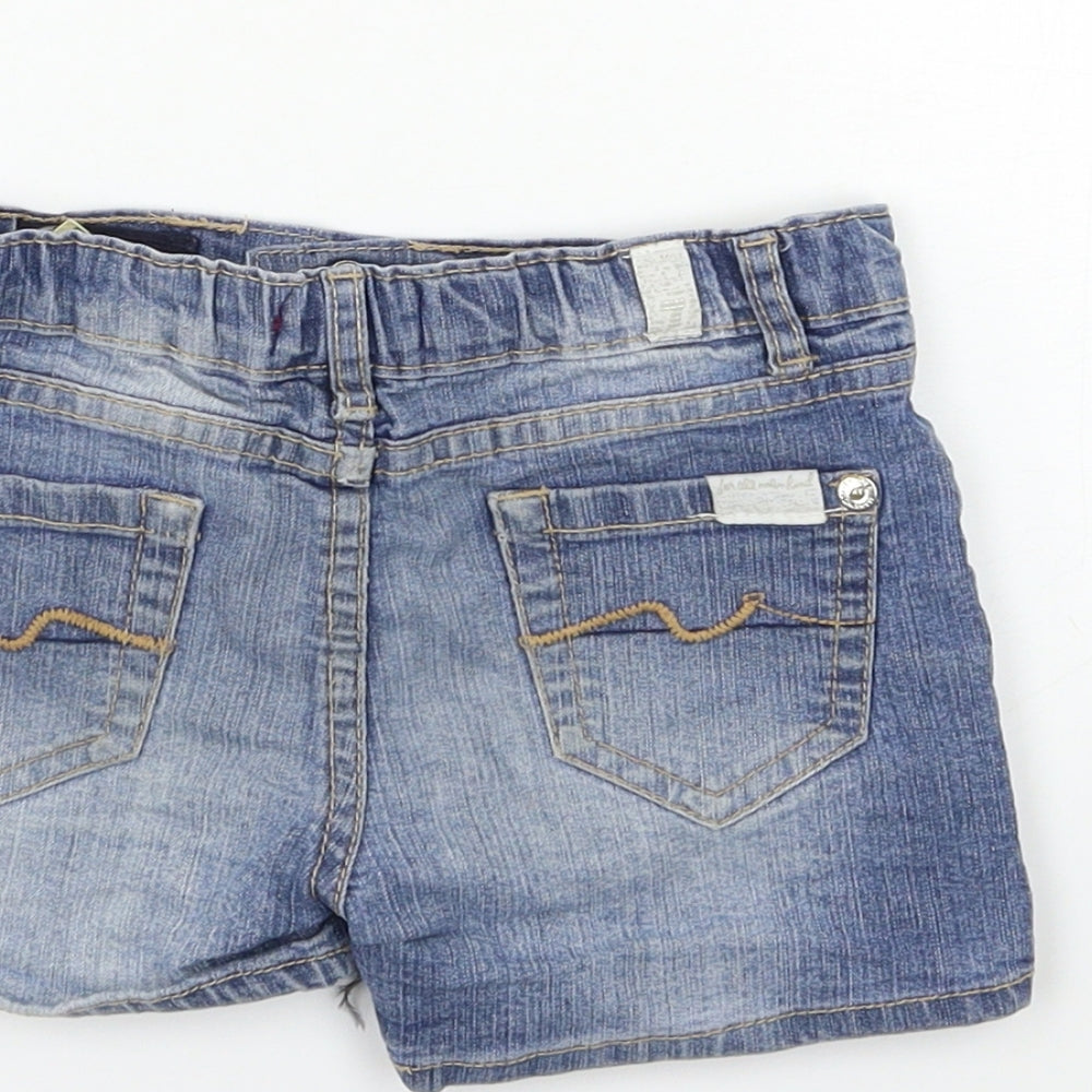 Preworn Girls Blue Denim Cut-Off Shorts Size 3 Years