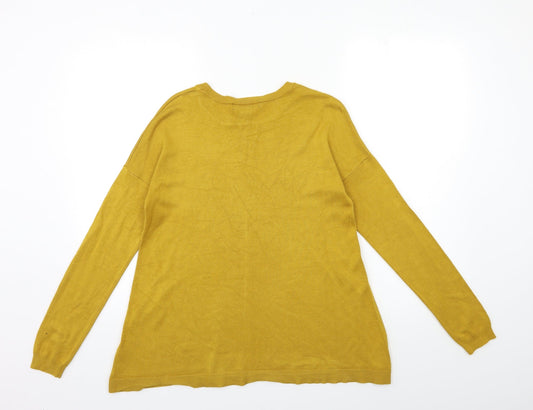 Atmosphere Womens Yellow Knit Pullover Jumper Size 12