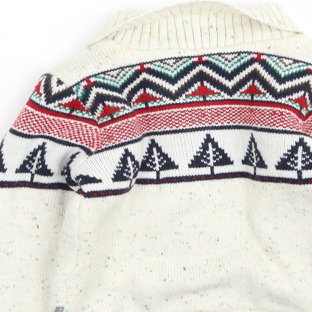 nutmeh Boys Multicoloured Geometric Cardigan Jumper Size 2 Years