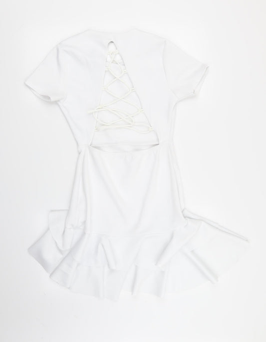 PLT Womens White Fit & Flare Size 10