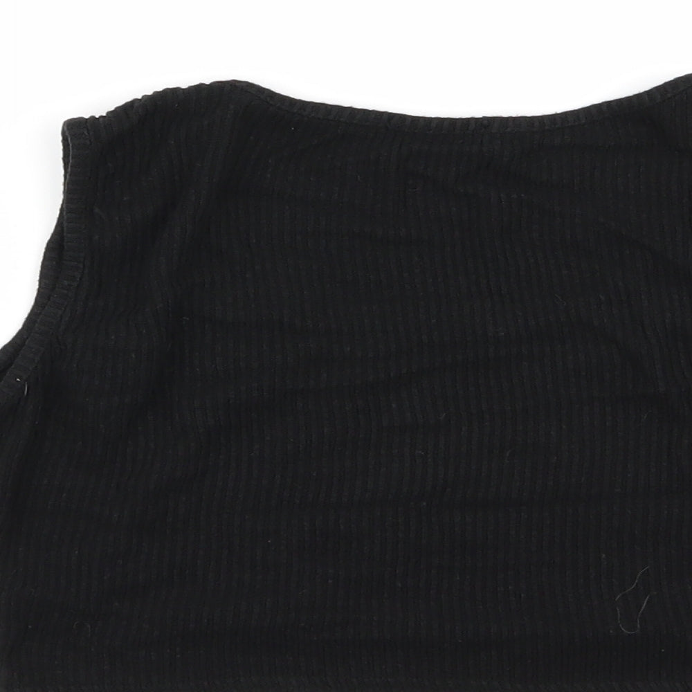 Womens UK Size 12 PLT Black Basic Tank