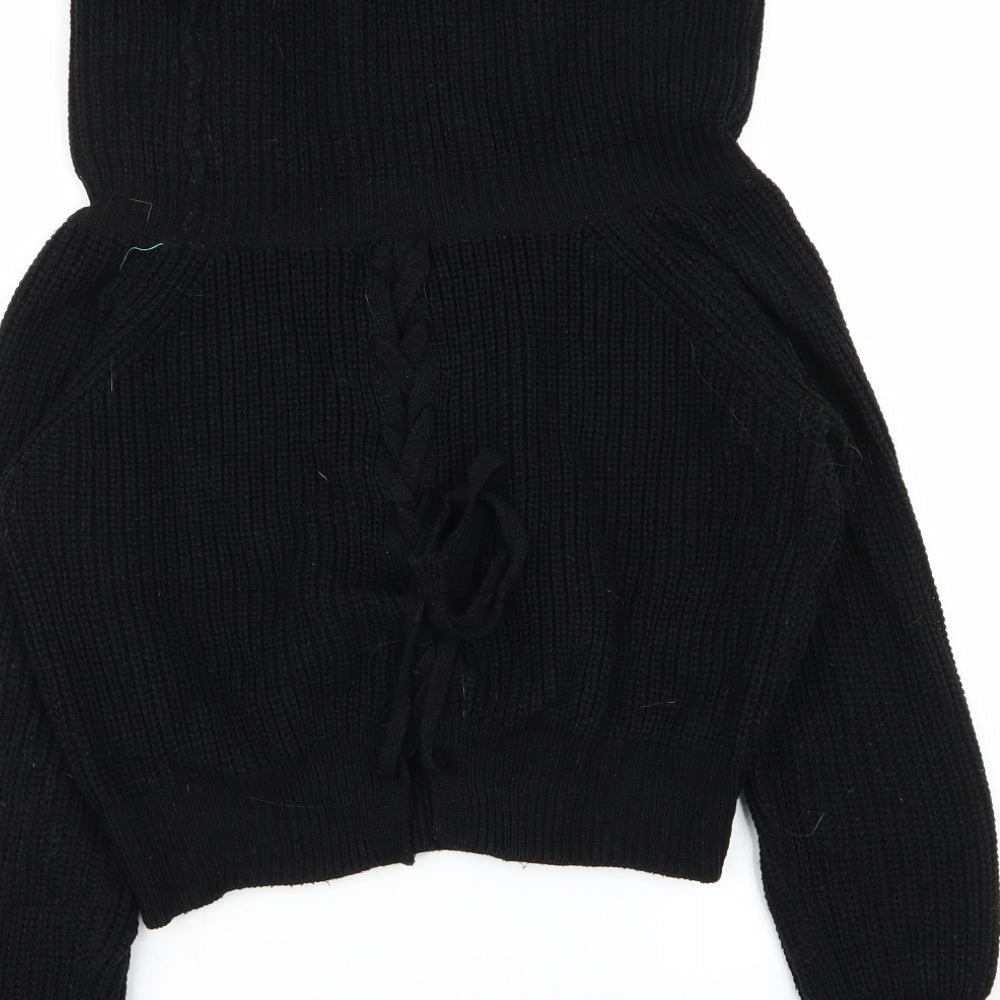 Womens UK Size One Size PLT Black Pullover Jumper