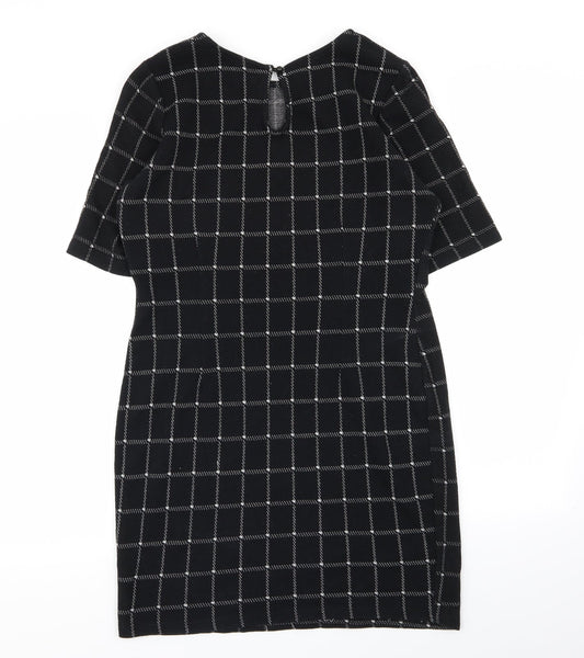 Select Womens Black Check A-Line Size 14