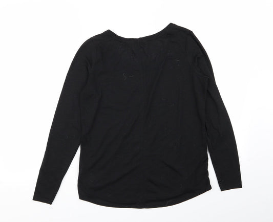 Womens UK Size 10 New Look Black Basic T-Shirt