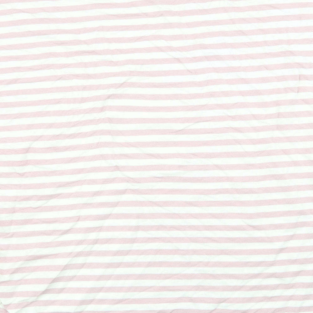 must of lovers Womens Multicoloured Striped Basic T-Shirt Size L