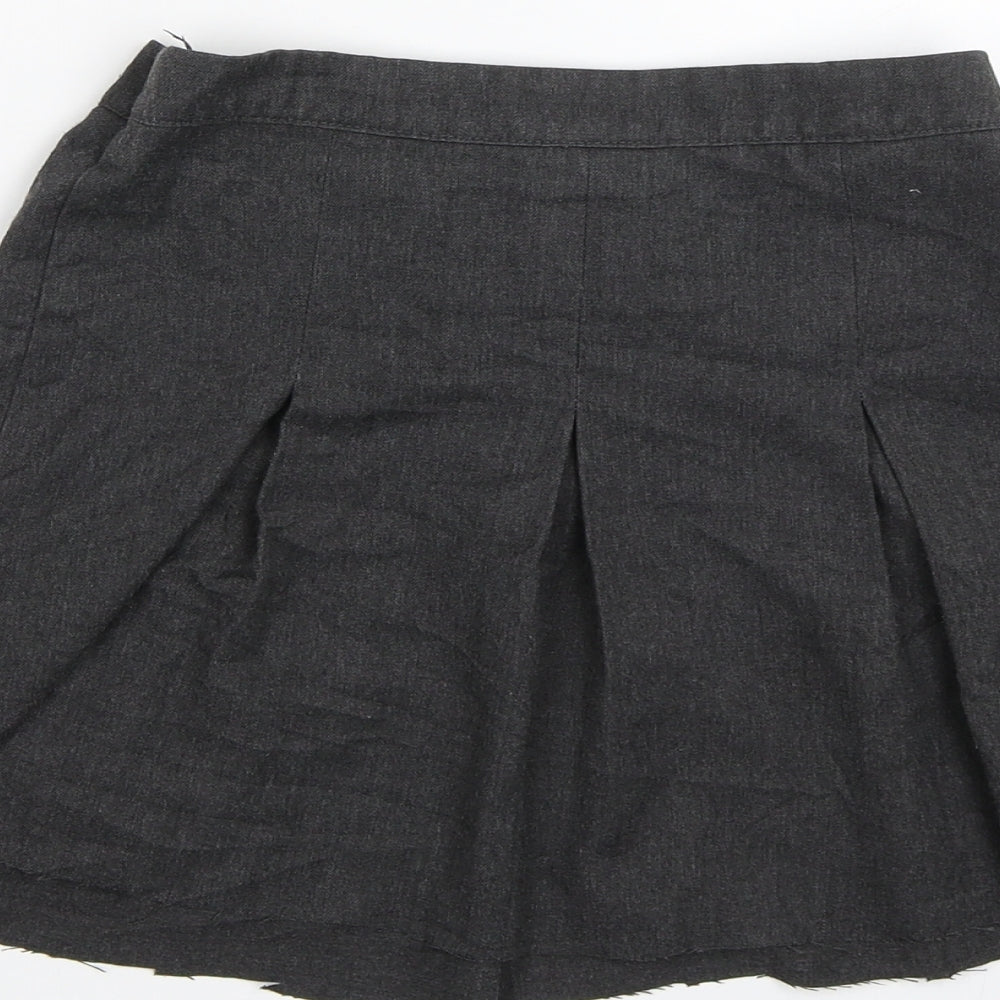 George Girls Grey Pleated Skirt Size 6-7 Years