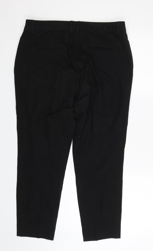 Womens UK Size 12 NEXT Regular Fit Black Trousers