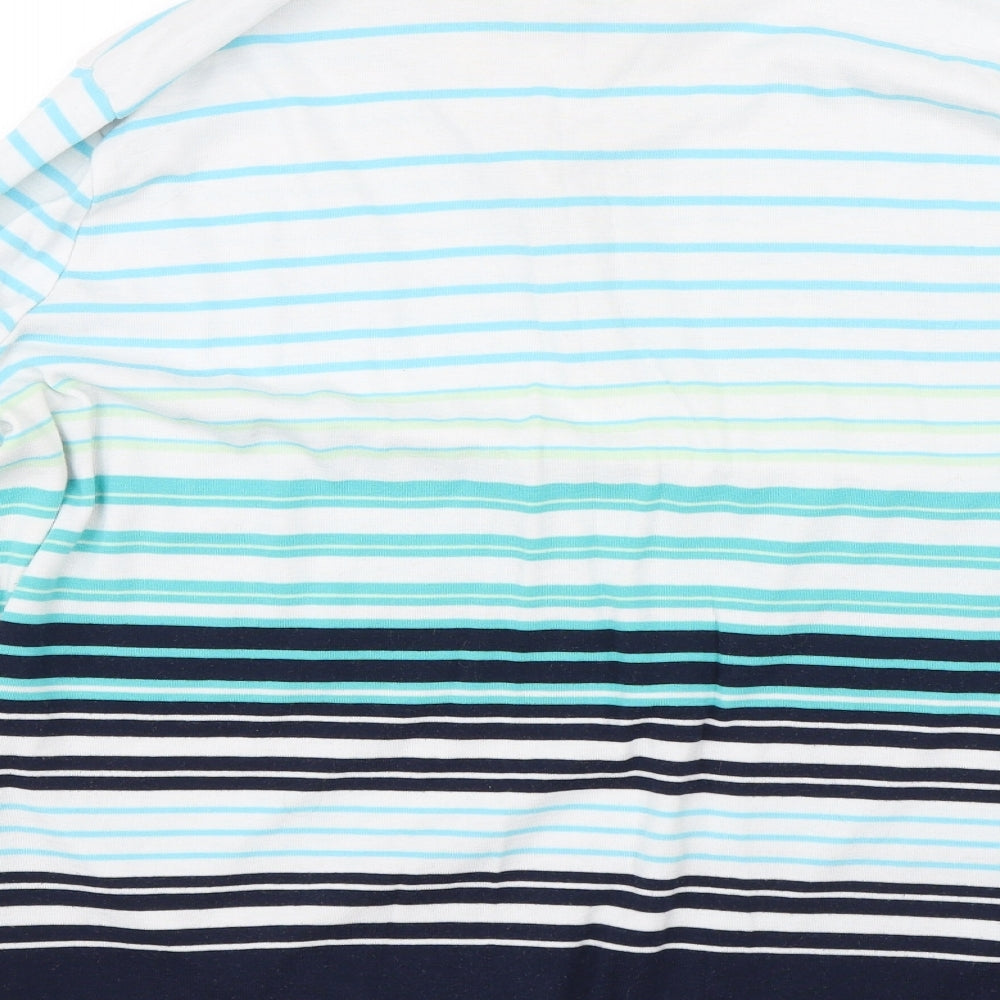 Womens UK Size XL BM Casual Blue Basic Polo
