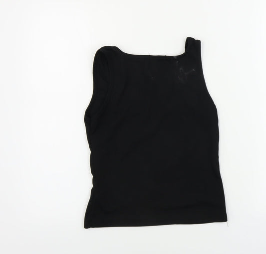 Boohoo Womens Black Basic T-Shirt Size 6