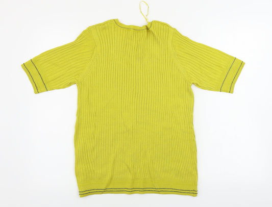 Womens UK Size 16 Marks and Spencer Yellow Pullover Jumper