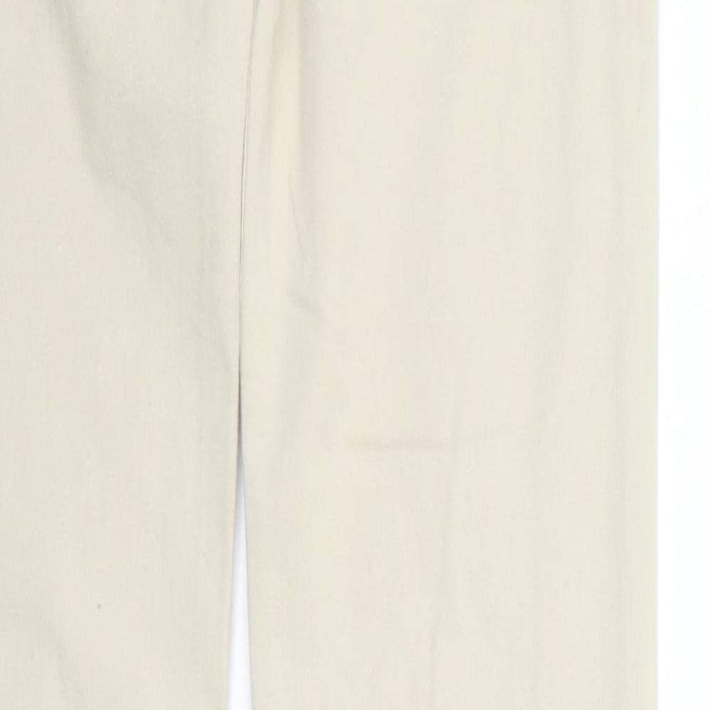Womens UK Size 10 Yessica Regular Fit Beige Trousers