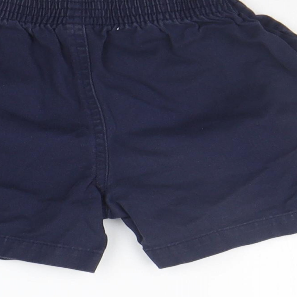 George Girls Blue Chino Shorts Size 4-5 Years - Elastic Waist Band