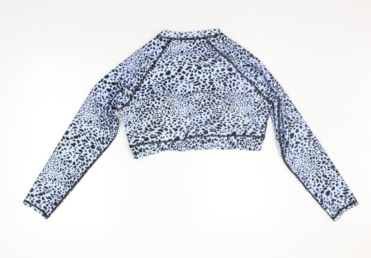 SheIn Womens Blue Polka Dot Pullover Jumper Size 2XL