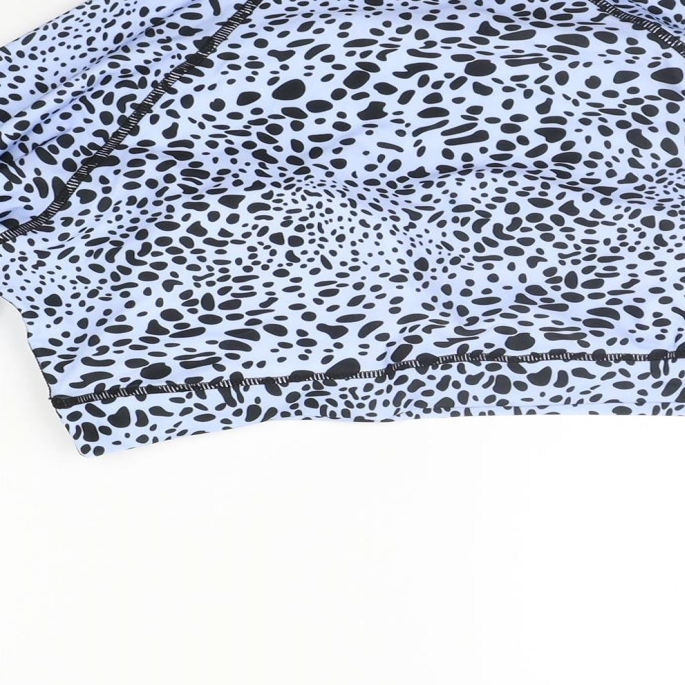 SheIn Womens Blue Polka Dot  Pullover Jumper Size 2XL