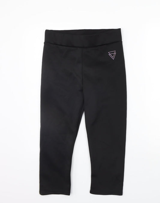 Womens UK Size 10 Boohoo Regular Fit Jogger Black Trousers