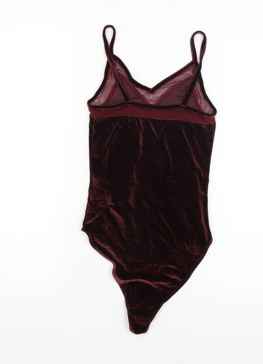 New Look Womens Red   Bodysuit One-Piece Size 6