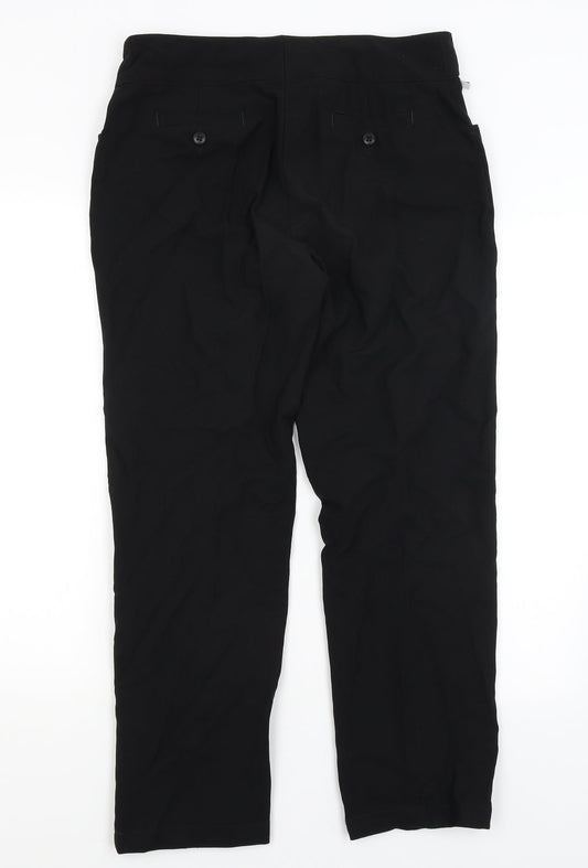 Womens UK Size 12 Club Class Regular Fit Dress Pants Black Trousers