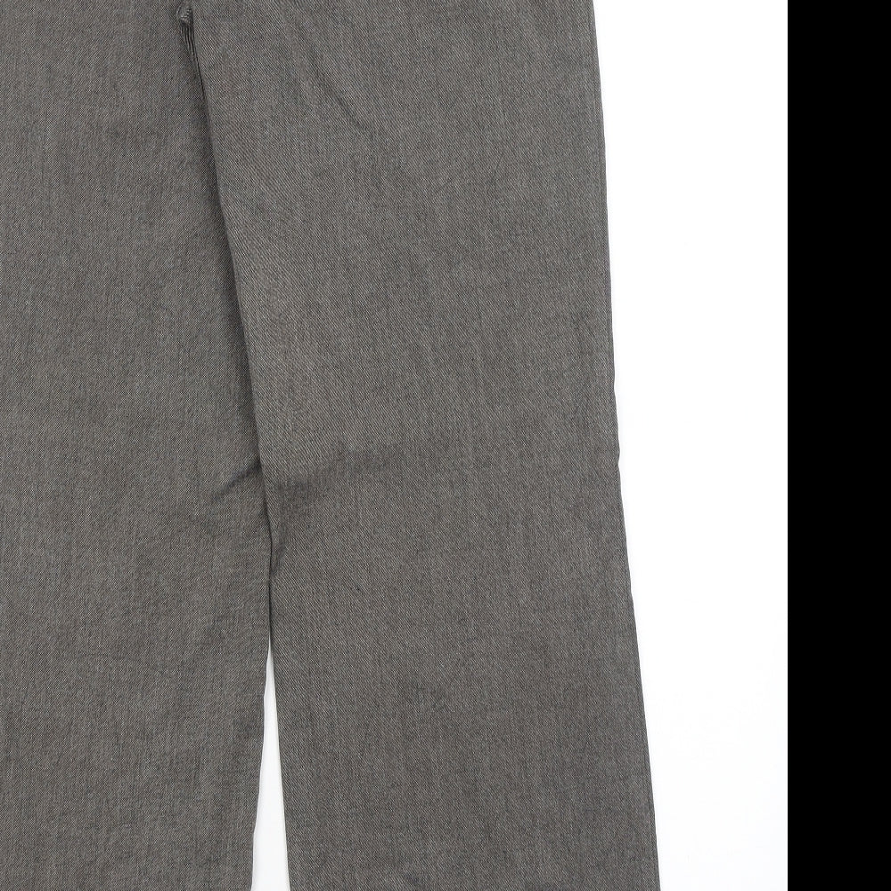 Womens UK Size 10 M&S Regular Fit Dress Pants Grey Trousers