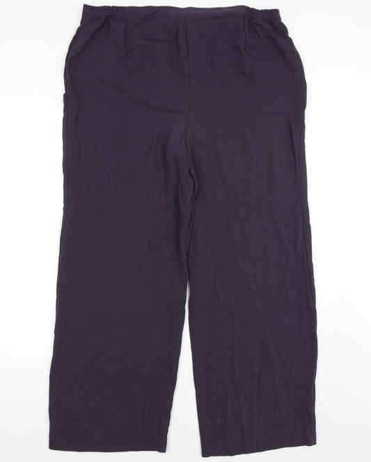 Womens UK Size 20 Libra Regular Fit Purple Trousers