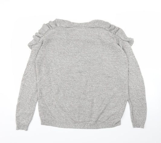 Womens UK Size M Papaya Grey Pullover Jumper