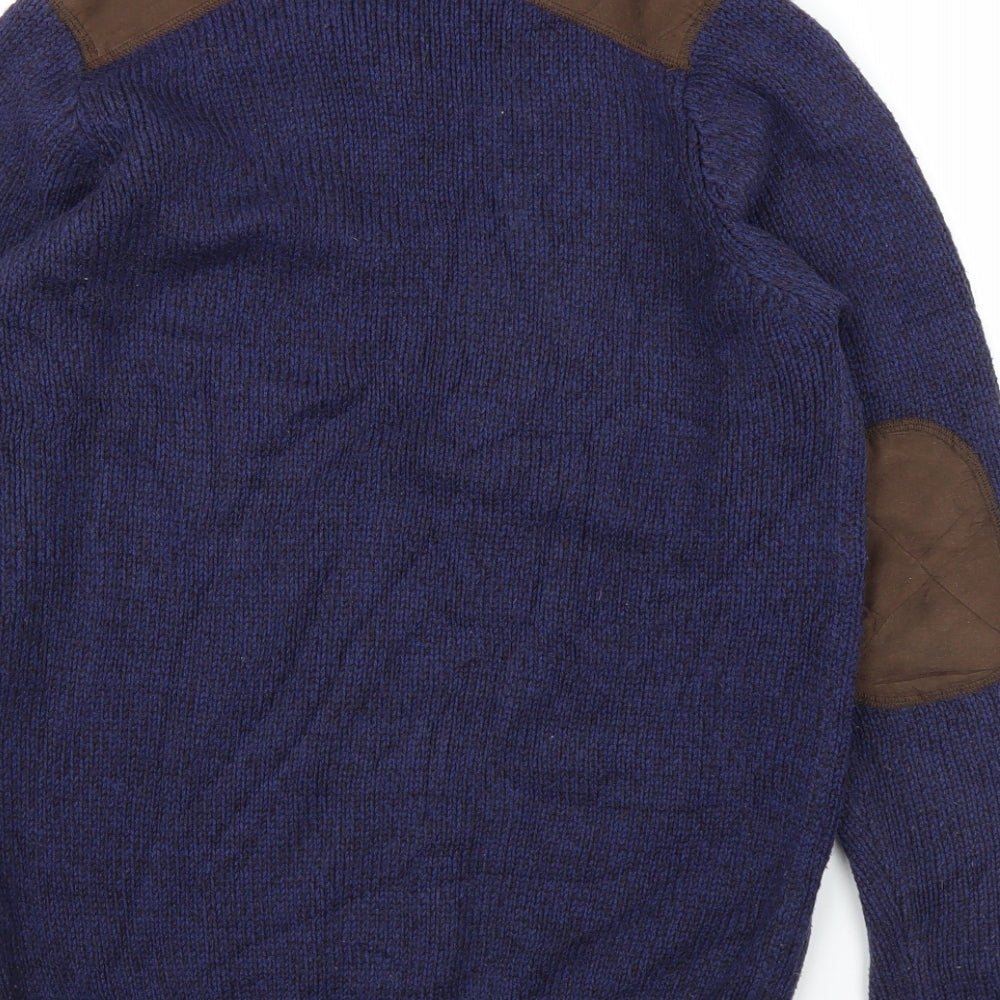 EWM Womens Blue Pullover Jumper Size S
