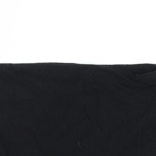 Womens UK Size 8 Topshop Black Cropped Blouse