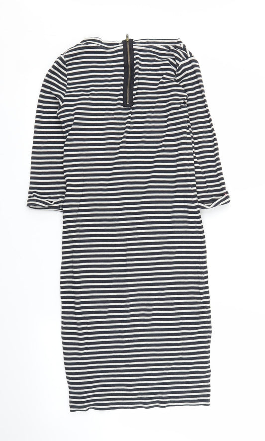 NEXT Womens Blue Striped Sheath Size 10