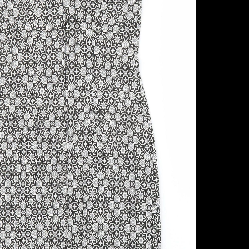 TU Womens Black Floral Sheath Size 10