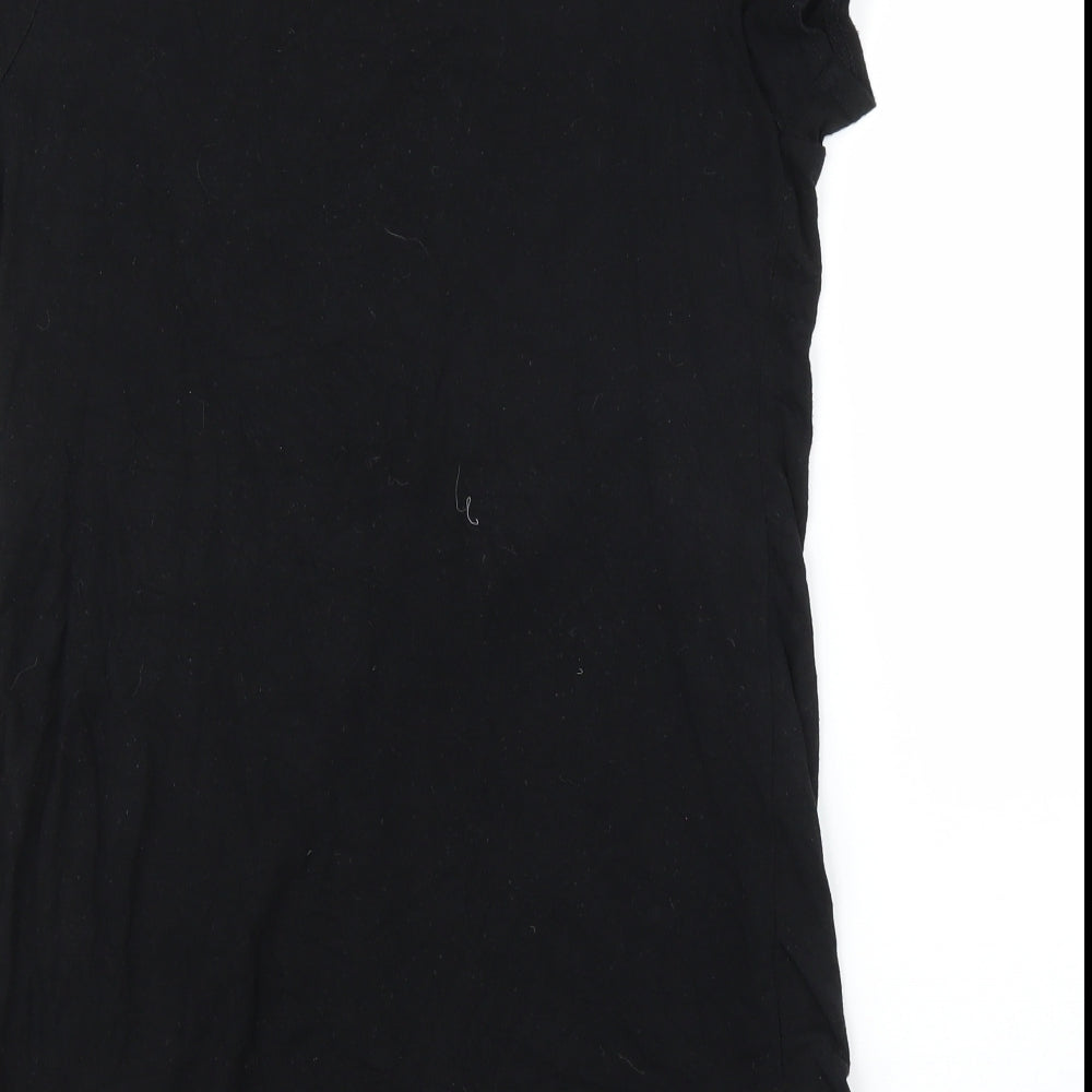 Womens UK Size 8 Boohoo Black Basic Blouse