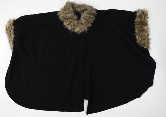 Womens UK Size One Size Preworn Black Cape Jumper