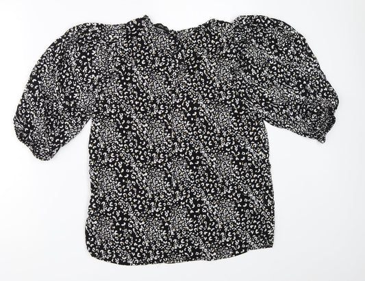 F&F Womens Black Basic Blouse Size 8