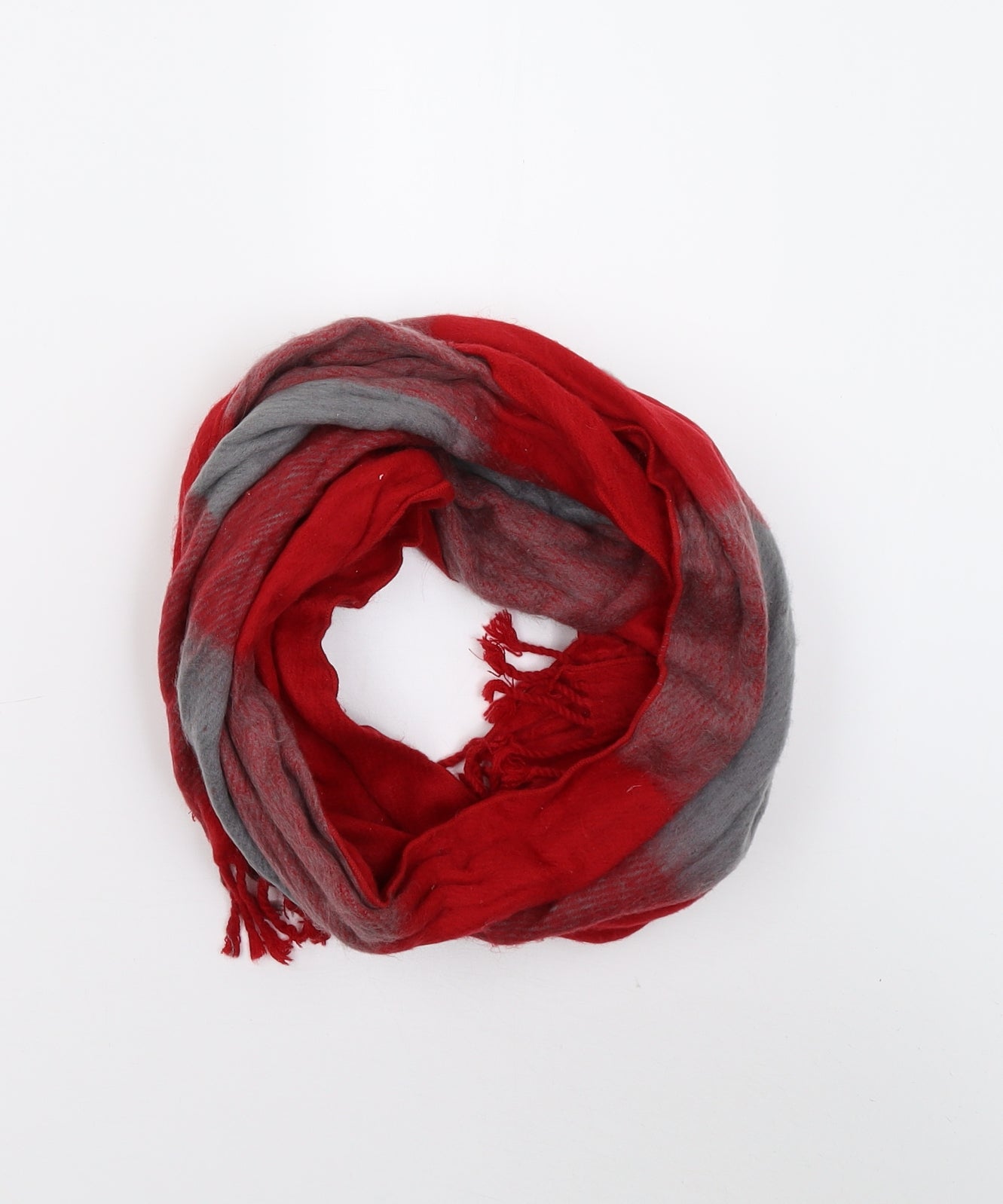 BHS Womens Red Check Scarf