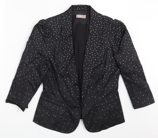 A wear Womens Black Polka Dot Jacket Blazer Size 12