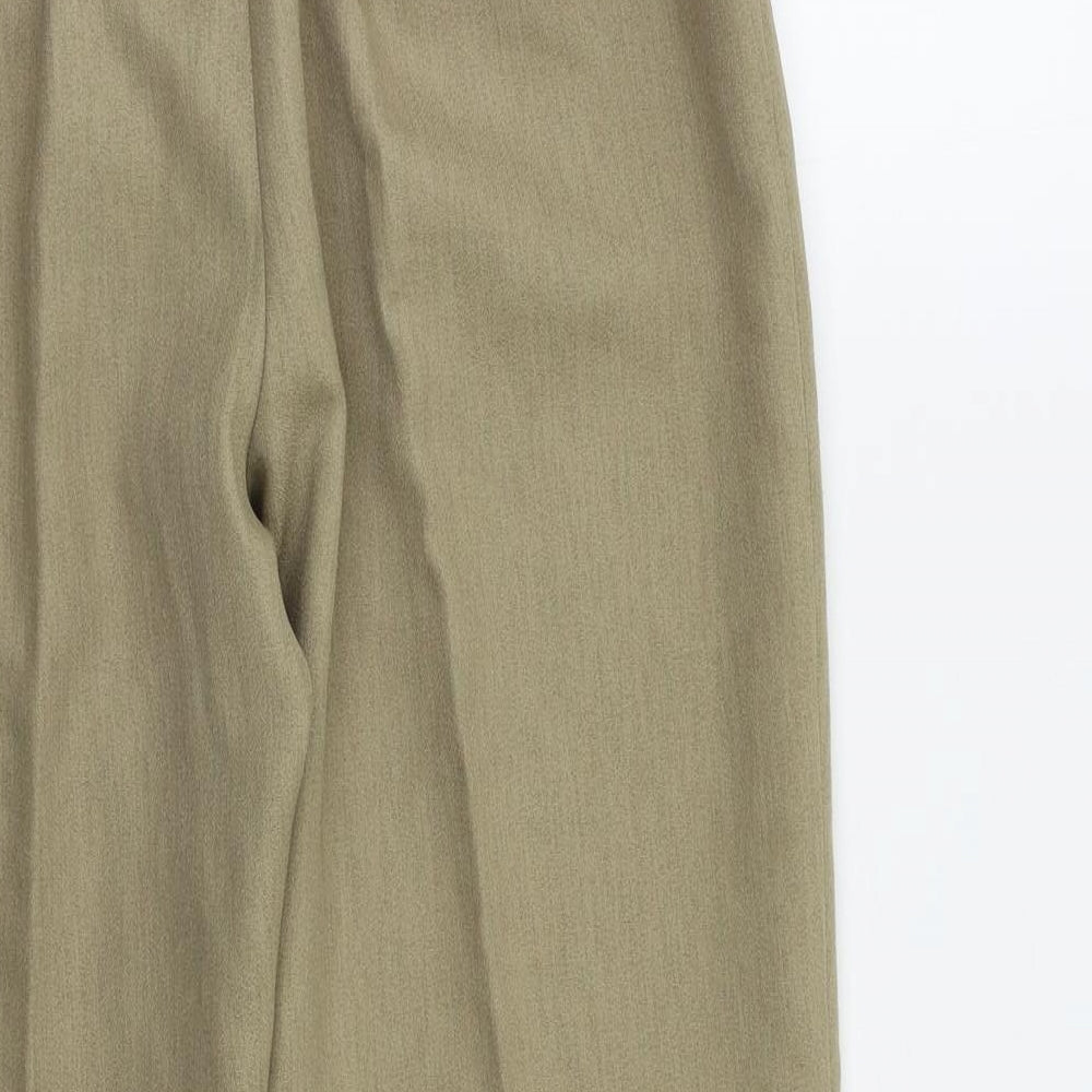Womens UK Size 14 Preworn Regular Fit Beige Trousers