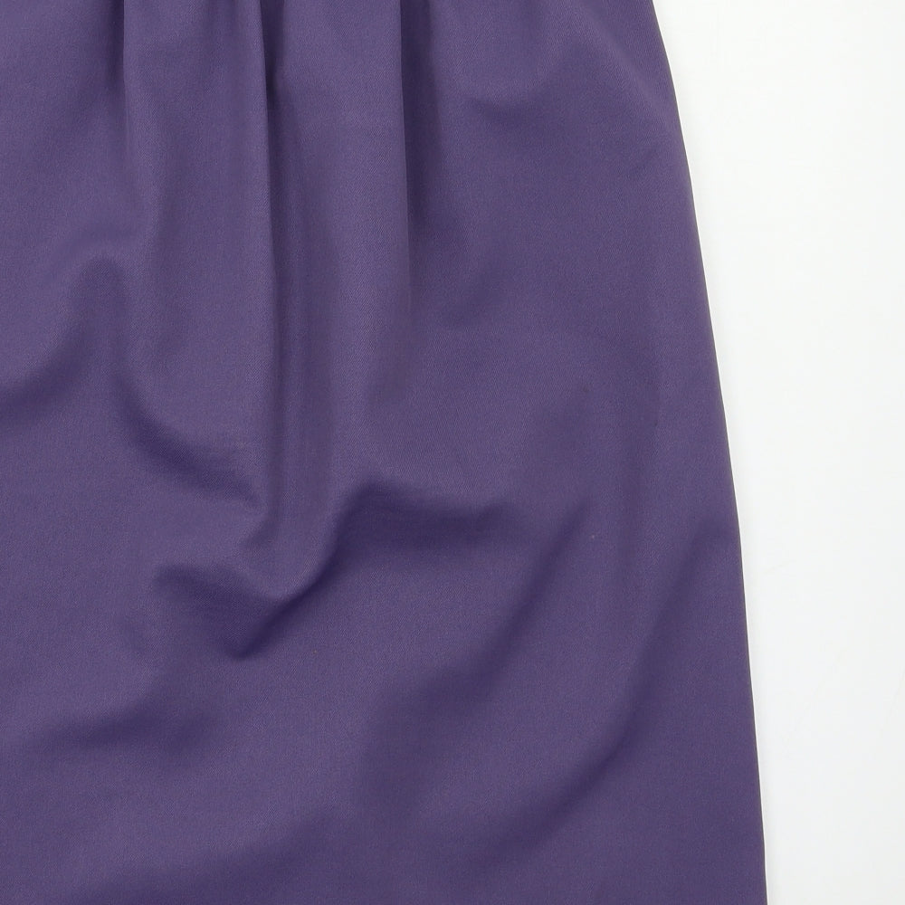 Amau Womens Purple A-Line Skirt Size 14