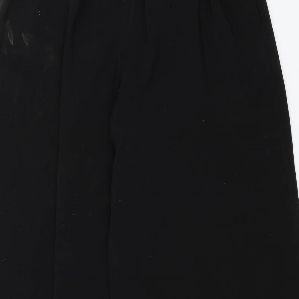 Womens UK Size S Zara Regular Fit Black Trousers