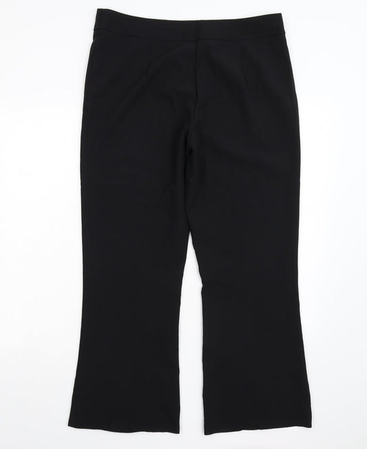 George Womens Black Trousers Size 14 L27 in